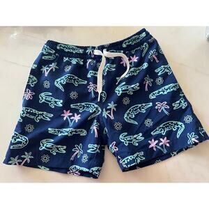Chubbies neon alligator trunks swim board shorts, boy size 6/7